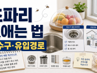 집안 초파리 없애는 법 실천 전 하수구 소독과 유입 경로 확인하기 관련 이미지 1