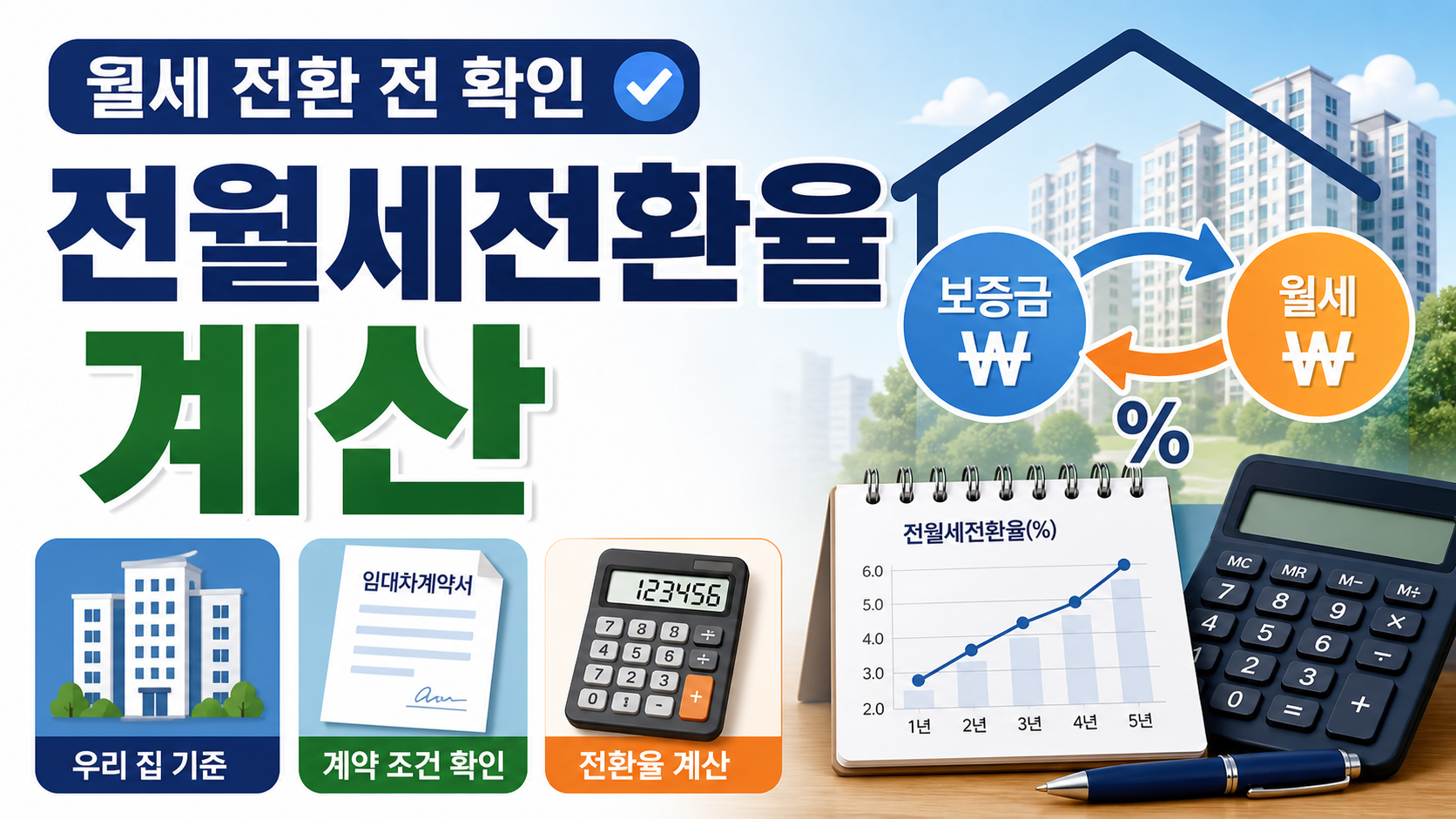 전월세전환율 계산 방법, 2026년 월세 전환 전 꼭 확인할 기준 관련 이미지 1