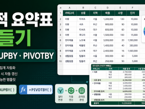 Excel GROUPBY PIVOTBY 함수로 동적 요약표 템플릿 만드는 순서 관련 이미지 1