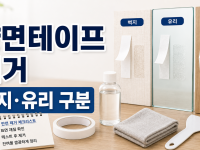 양면테이프 제거 전 벽지·유리·가구 표면 구분하기 관련 이미지 1