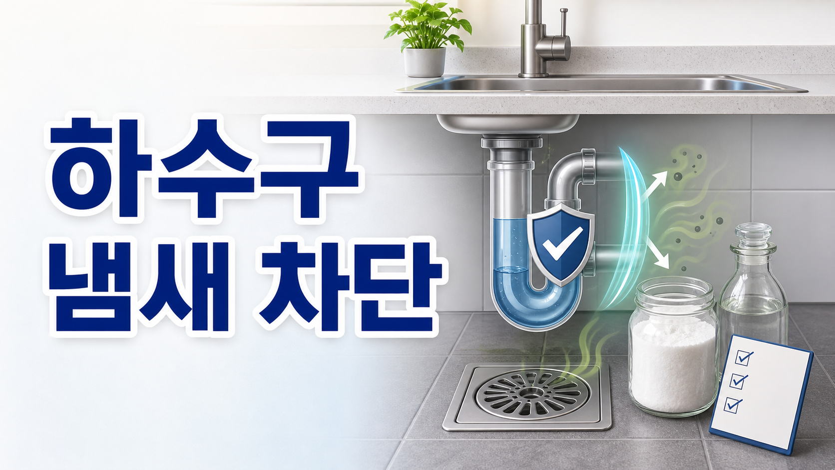 싱크대 화장실 하수구 냄새 차단 완벽 가이드: 5가지 셀프 해결법 관련 이미지 1