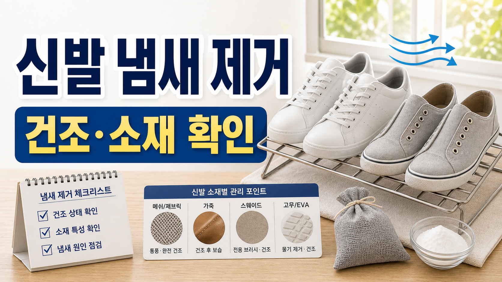 신발 냄새 제거 전 건조와 소재를 먼저 확인하기 관련 이미지 1
