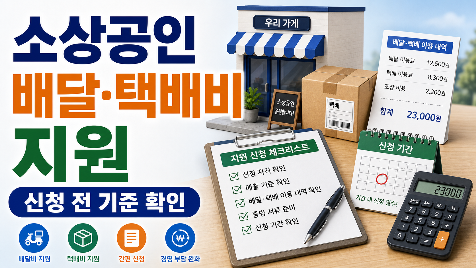 소상공인 배달·택배비 지원 신청, 접수 전 확인할 기준 관련 이미지 1