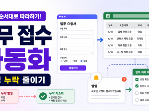 Tally Forms Google Sheets 업무 접수 자동화, 요청 누락 줄이는 설정 순서 관련 이미지 1