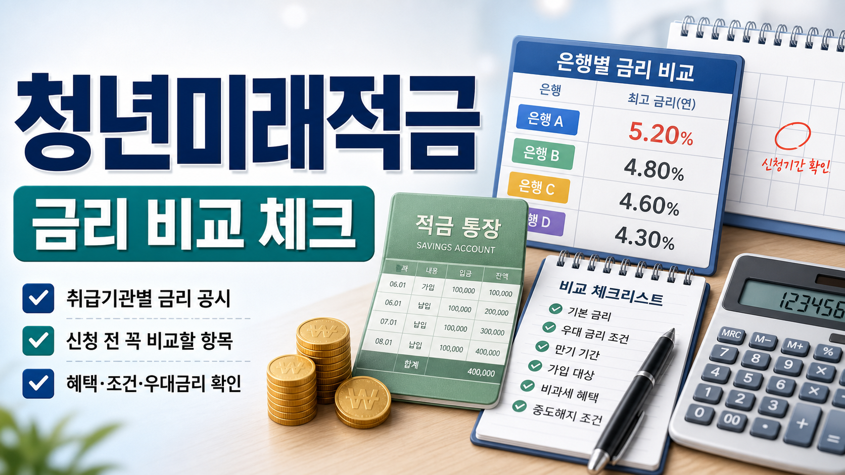 청년미래적금 취급기관별 금리 공시, 신청 전 은행별로 꼭 비교할 항목 관련 이미지 1