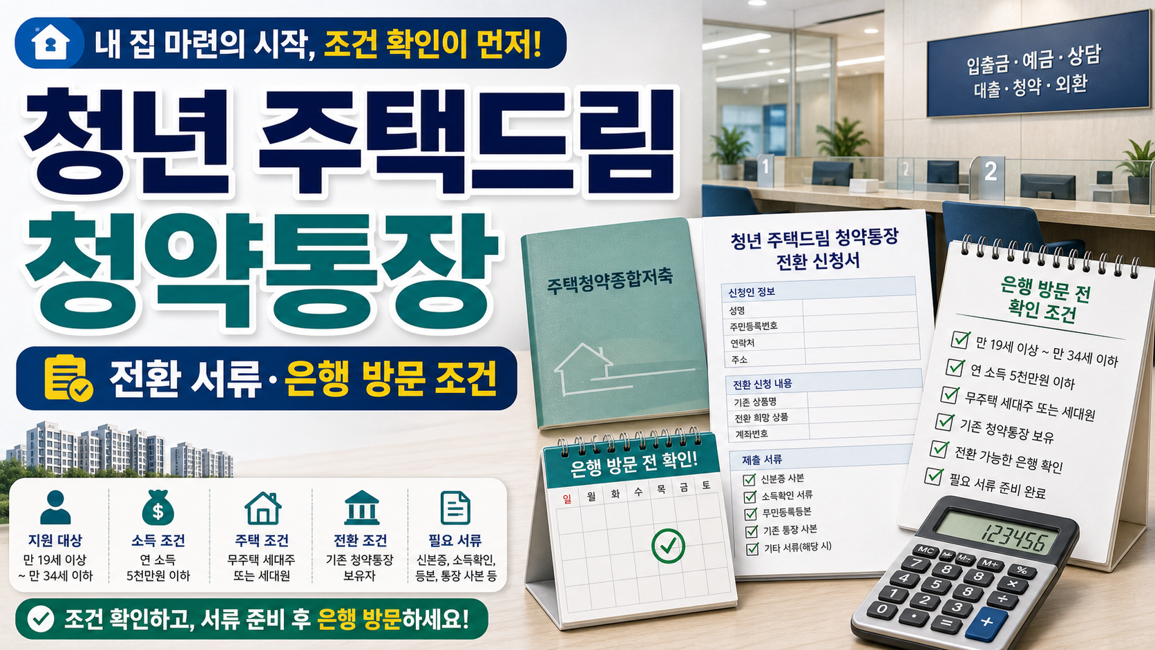 청년 주택드림 청약통장 전환 서류, 은행 방문 전 확인할 조건 관련 이미지 1