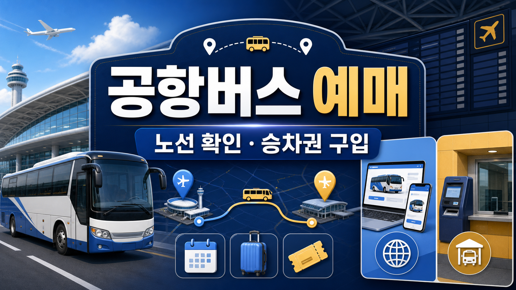 공항버스 예매 방법: 노선별 예약 여부와 인천공항 승차권 구입 순서 관련 이미지 1