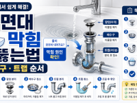 세면대 막힘 뚫는법 배수구·트랩 순서 관련 이미지 1