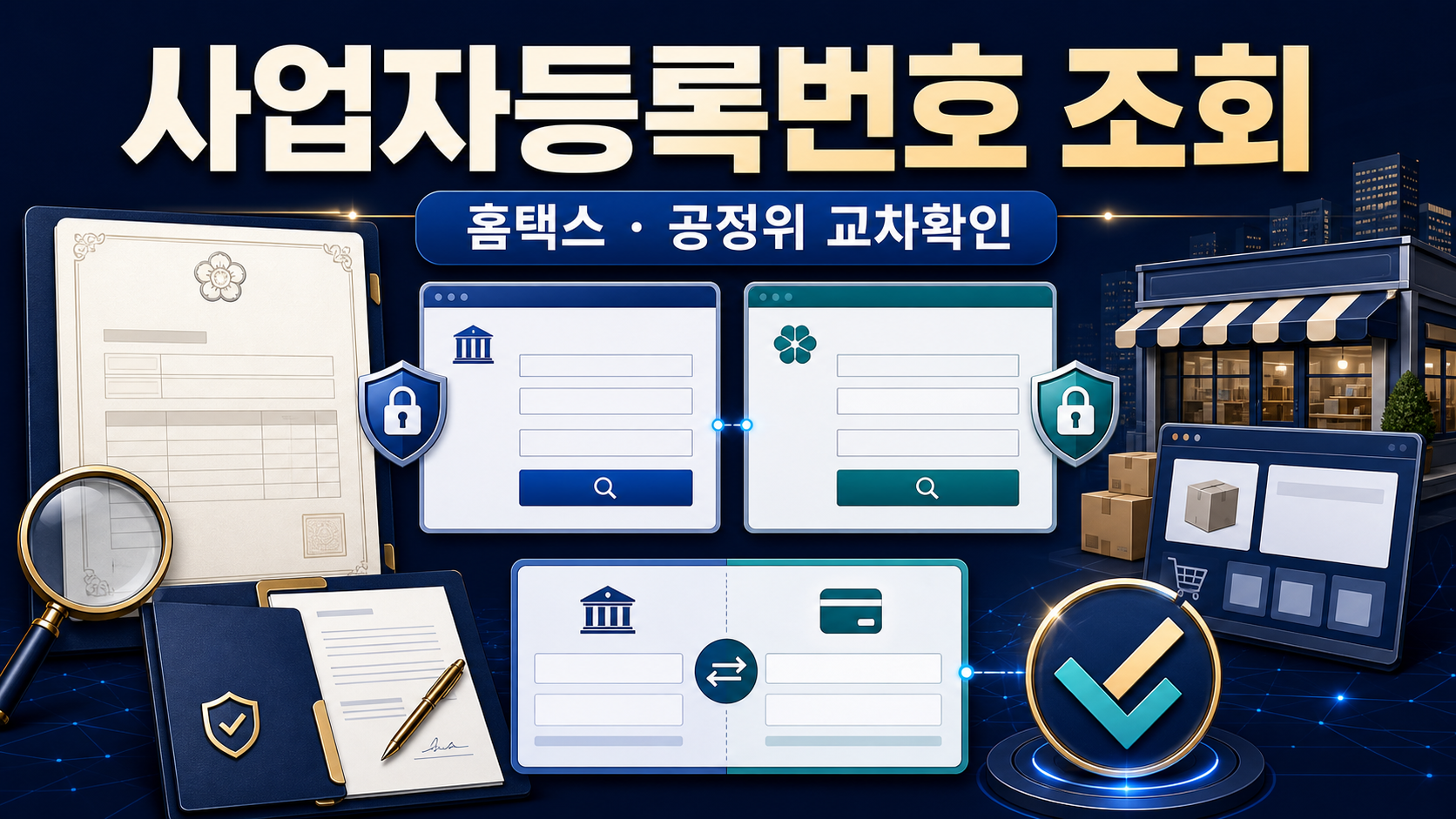 사업자등록번호 조회 홈택스·공정위 확인 차이 관련 이미지 1