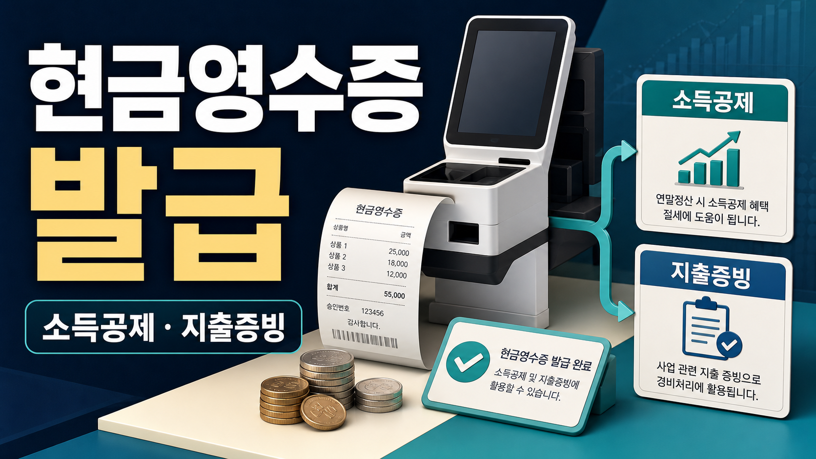 현금영수증 발급 방법 - 소득공제·지출증빙 선택과 자진발급 처리 관련 이미지 1