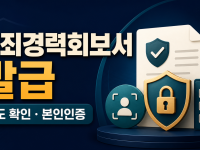 범죄경력회보서 발급 - 본인확인용과 취업제출용 구분 관련 이미지 1