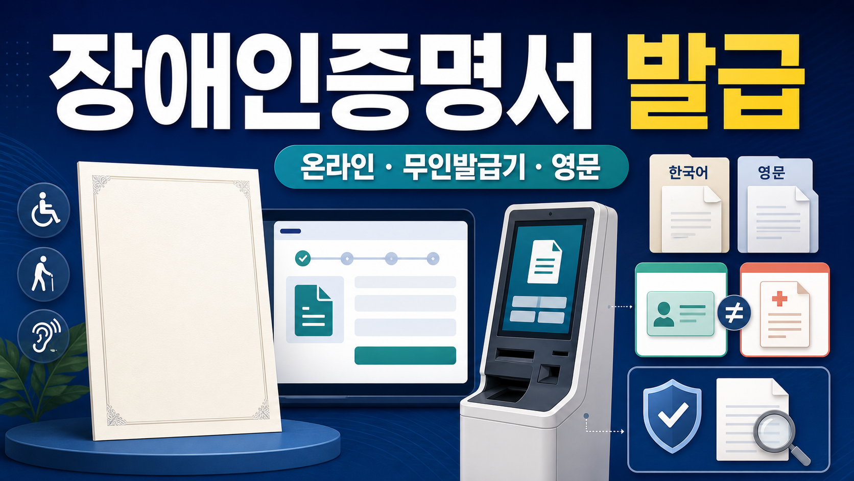 장애인증명서 발급 방법: 정부24·무인발급기·영문 증명 구분 관련 이미지 1