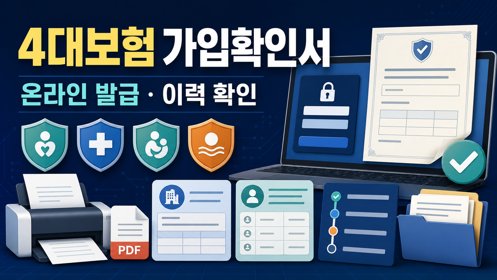 4대보험 가입확인서 온라인 발급과 이력 확인 관련 이미지 1