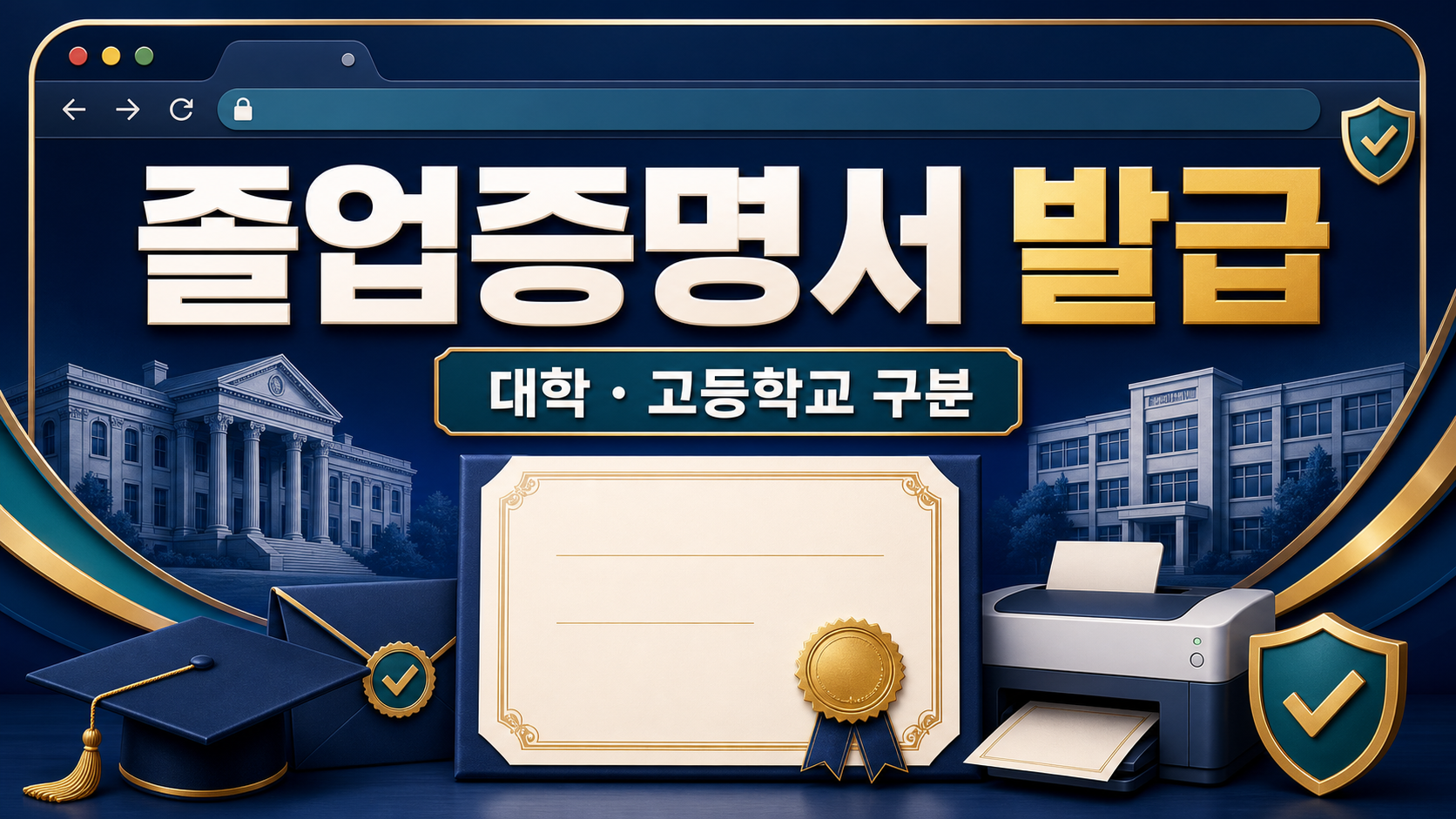 졸업증명서 인터넷 발급 방법과 대학·고등학교 차이 관련 이미지 1