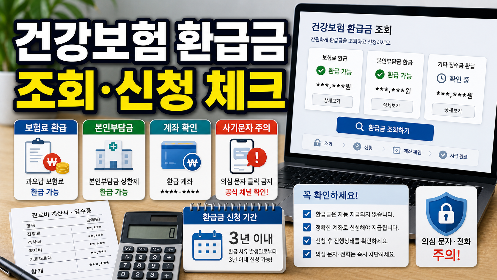 건강보험 환급금 조회 신청 보험료와 본인부담금 차이 관련 이미지 1