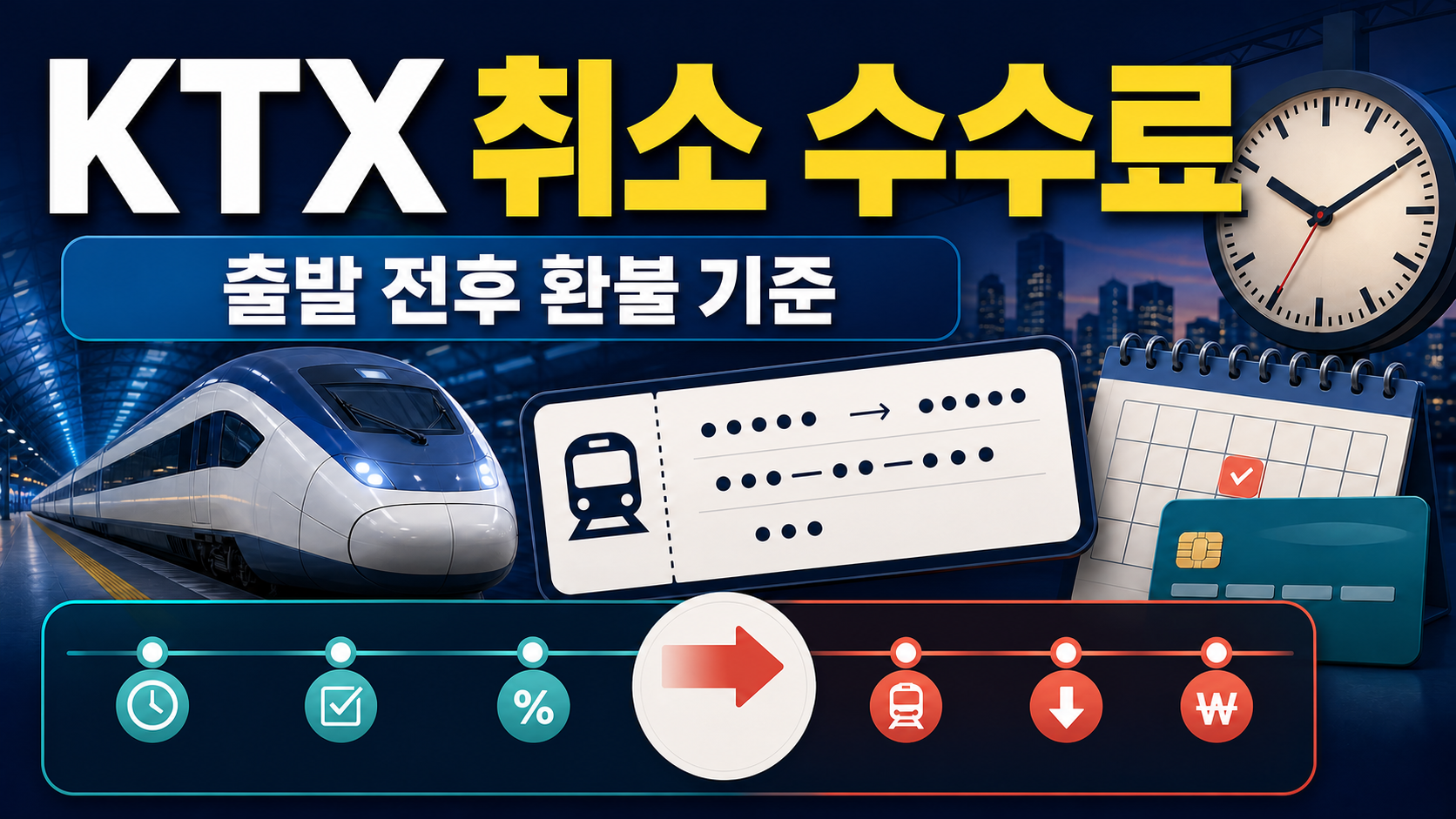 KTX 취소 수수료: 출발 전후 환불 기준 확인법 관련 이미지 1