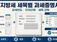 지방세 세목별 과세증명서 발급 - 과세연도·자치단체·세목 선택법 관련 이미지 1