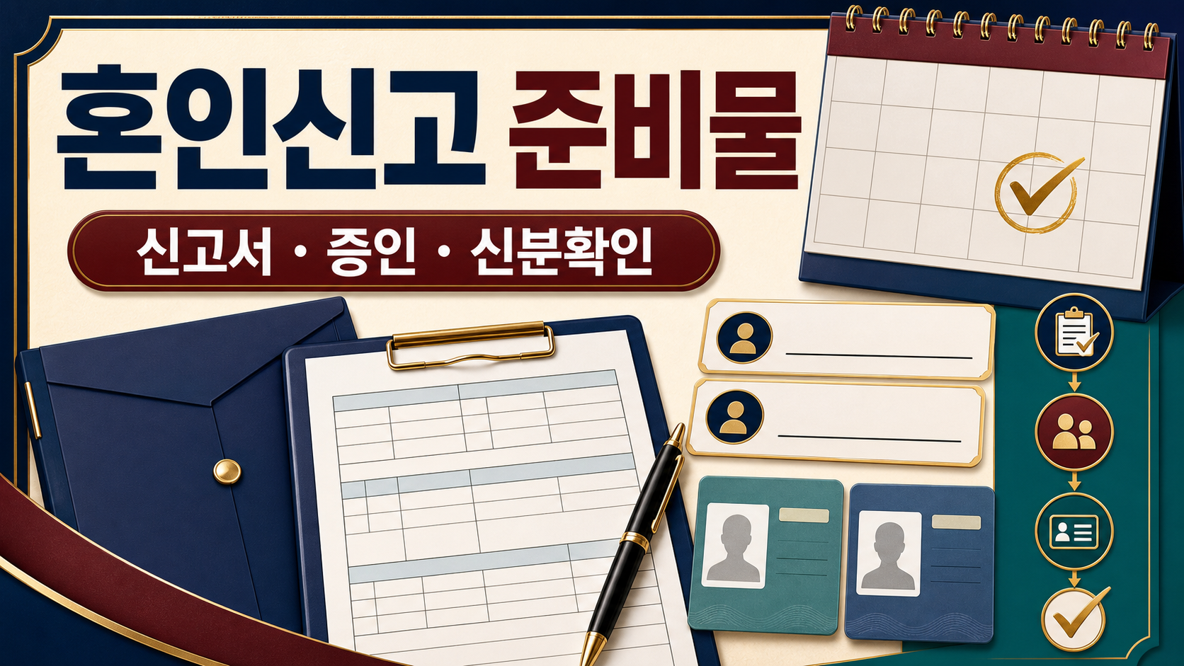 혼인신고 준비물과 신고서 작성 실수 방지 관련 이미지 1