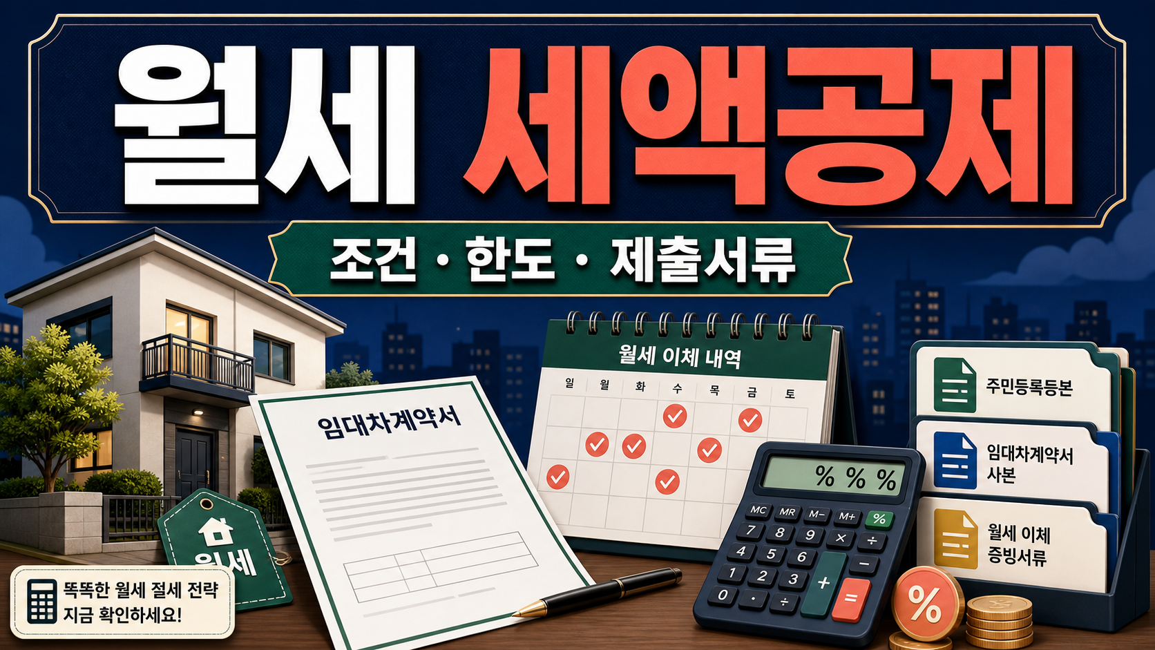 월세 세액공제 조건과 제출 서류 한 번에 확인하기 관련 이미지 1