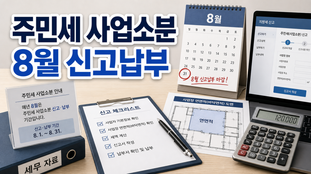 주민세 사업소분 신고납부 2026년 8월 체크리스트 관련 이미지 1