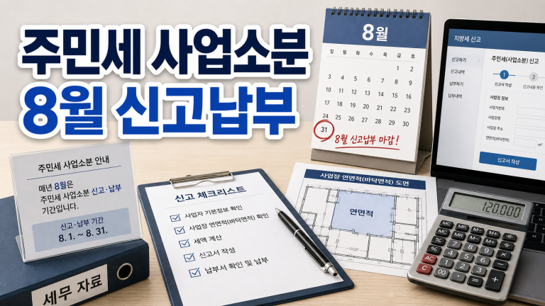주민세 사업소분 신고납부 2026년 8월 체크리스트 관련 이미지 1