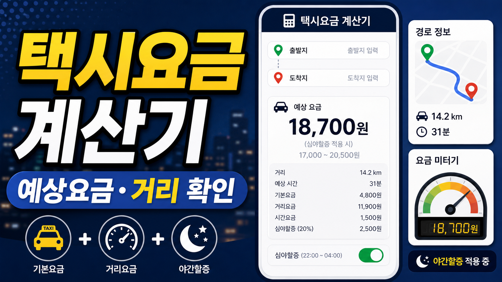택시요금 계산기 예상요금 직접 계산하기 관련 이미지 1