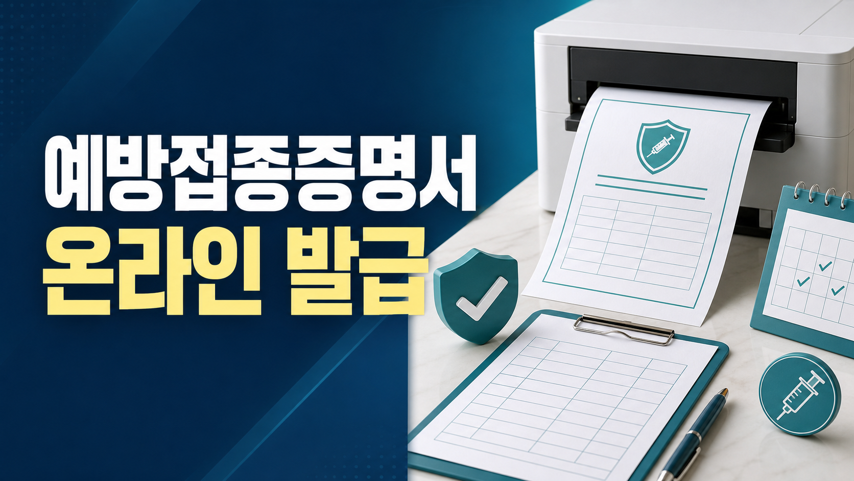 예방접종증명서 온라인 발급 - 본인·자녀·영문 선택법 관련 이미지 1