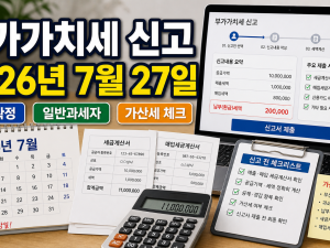 부가가치세 확정신고 2026년 7월 27일 대상자 체크 관련 이미지 1