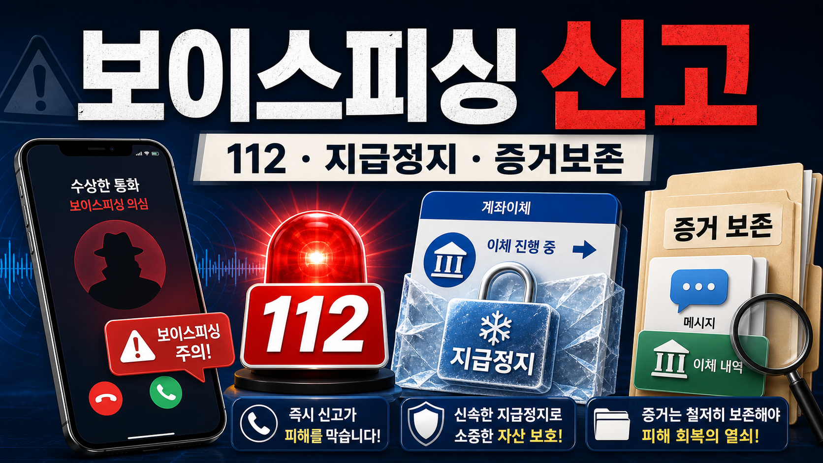보이스피싱 신고 112와 지급정지 요청 순서 관련 이미지 1