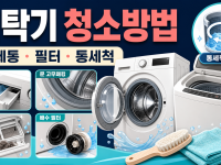 세탁기 청소방법 세제통·필터·세탁조 순서대로 관련 이미지 1