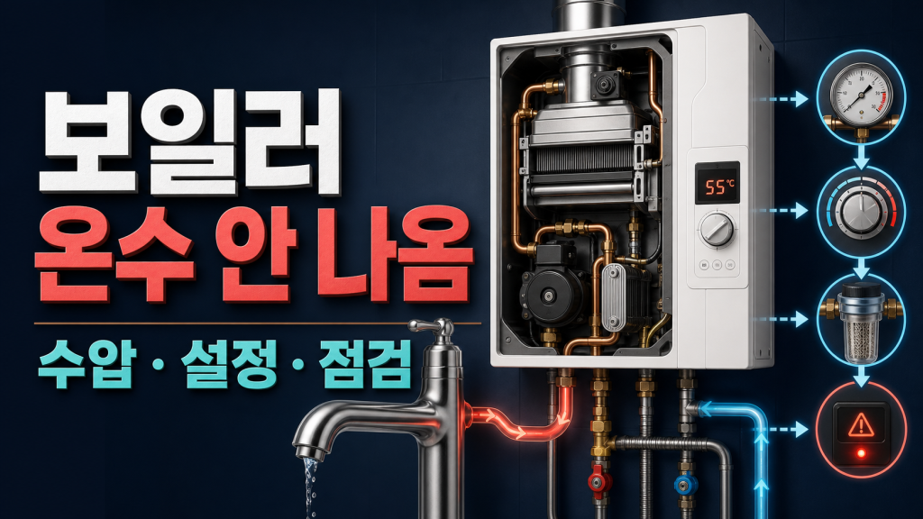 보일러 온수 안 나옴: 설정·수압·오류코드 점검 순서 관련 이미지 1