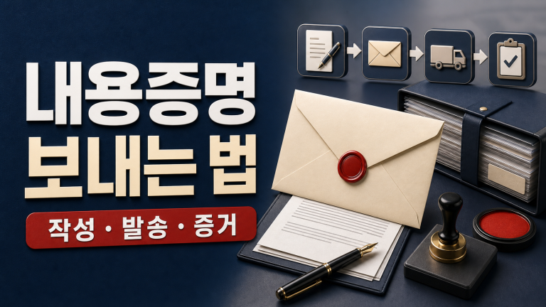 내용증명 보내는 법: 작성부터 배달 확인까지 실전 순서 관련 이미지 1