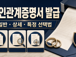 혼인관계증명서 인터넷 발급: 일반·상세·특정 선택법 관련 이미지 1