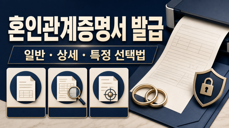 혼인관계증명서 인터넷 발급: 일반·상세·특정 선택법 관련 이미지 1