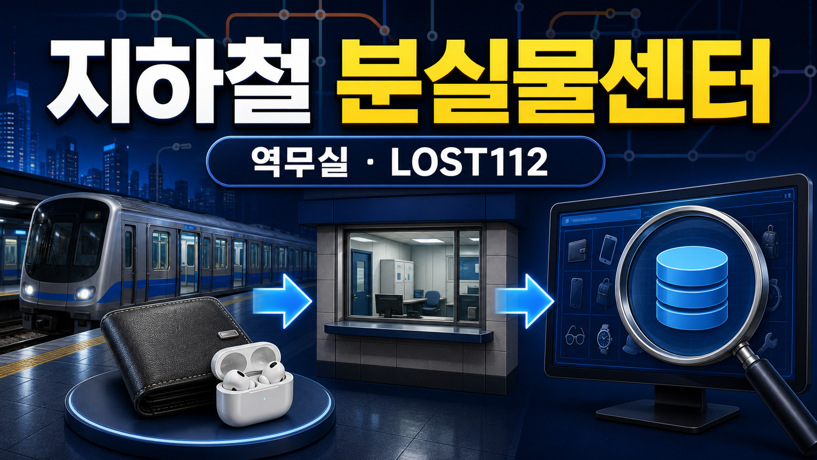 지하철 분실물센터 찾는 법: 역무실 신고와 LOST112 조회 순서 관련 이미지 1