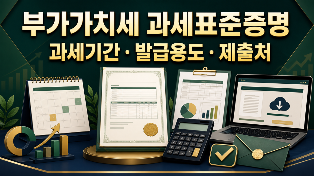 부가가치세 과세표준증명: 홈택스 발급과 과세기간 확인 관련 이미지 1