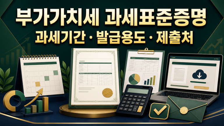 부가가치세 과세표준증명: 홈택스 발급과 과세기간 확인 관련 이미지 1