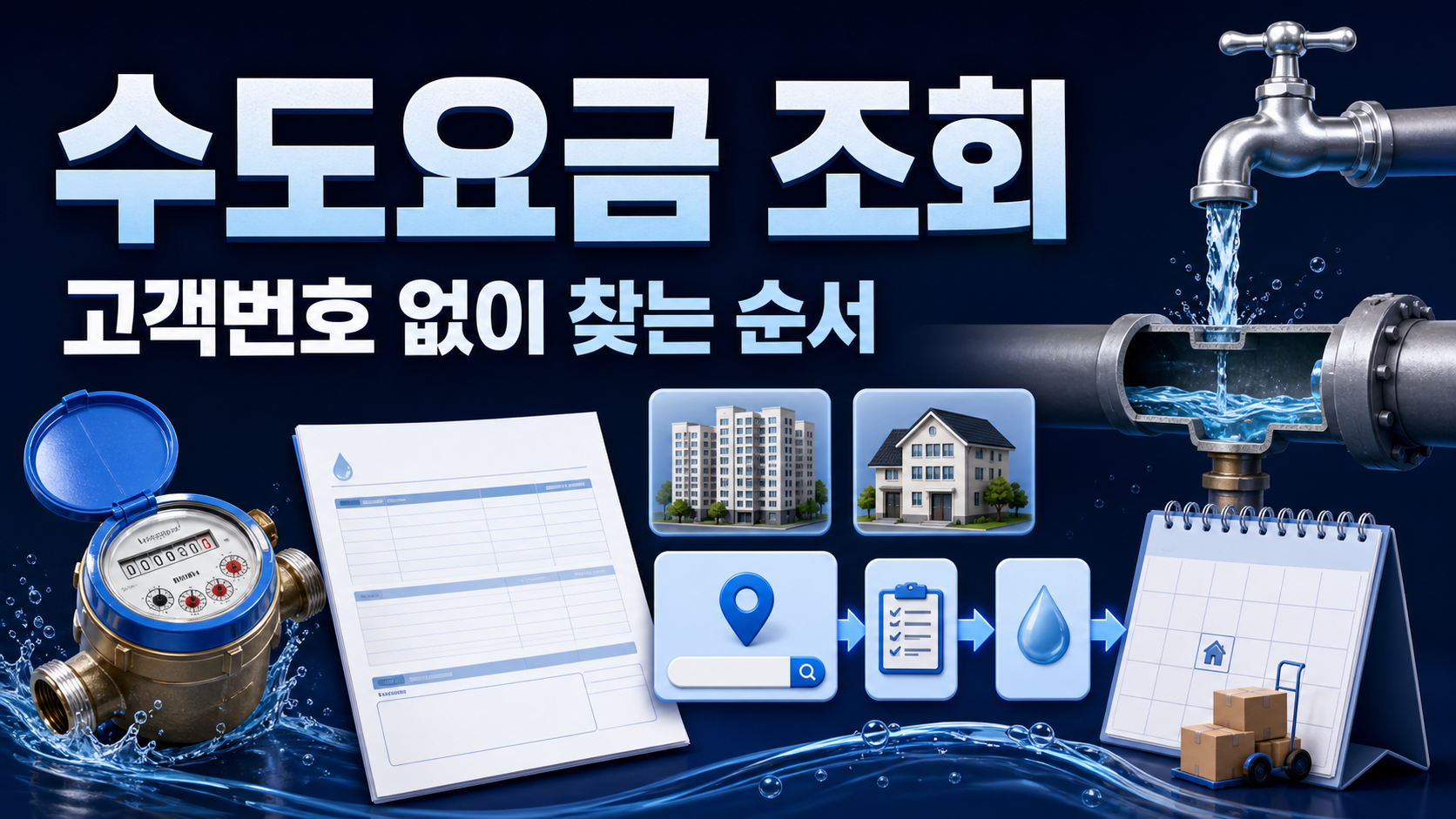 수도요금 조회 방법: 고객번호 없이 찾는 순서 관련 이미지 1